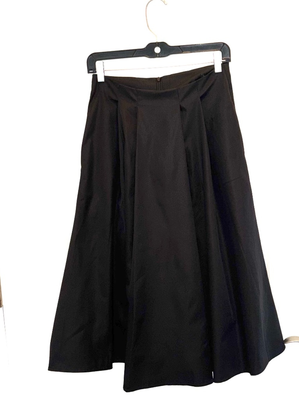 NWOT Pressed Cotton Black Swing Retro A line Classic Circle Skirt S WITH Pockets